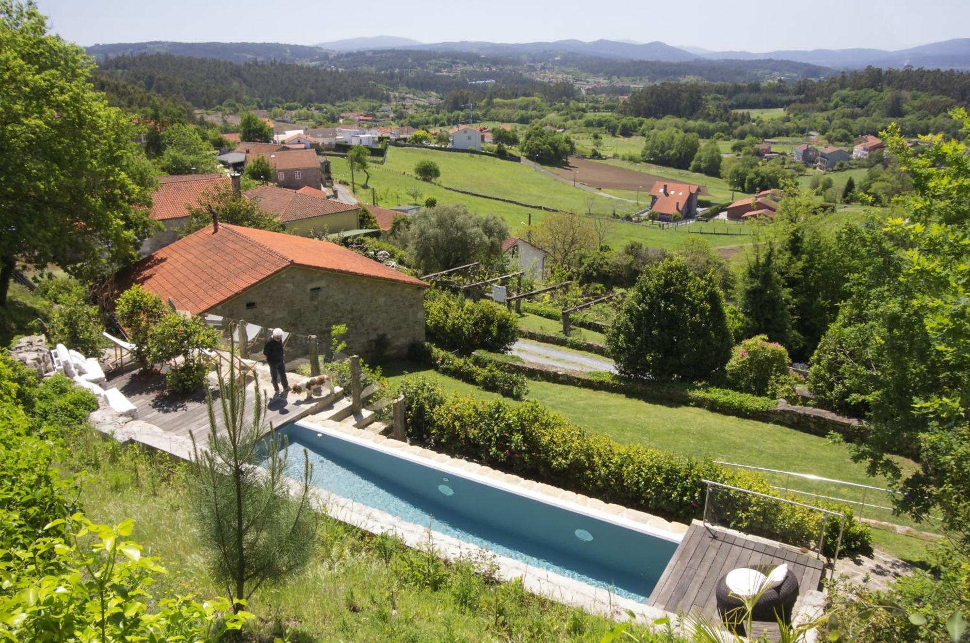 Villa Casa Do Cebro Casa Con Piscina Y Jacuzzi Privados à Saint-Jacques-de-Compostelle Extérieur photo